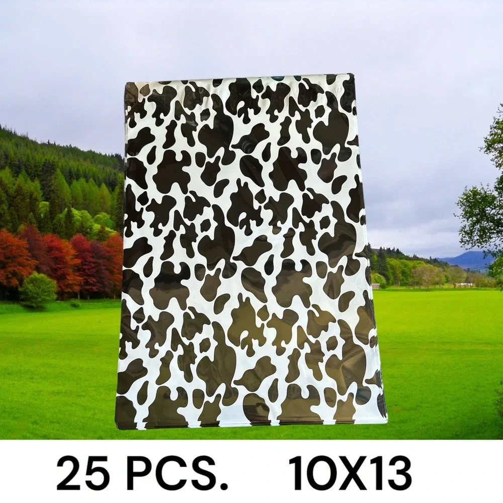 LAST ONE ‼️ 25 10X13 Poly Mailers Cow Print Shipping Envelopes Bags - Picture 3 of 3